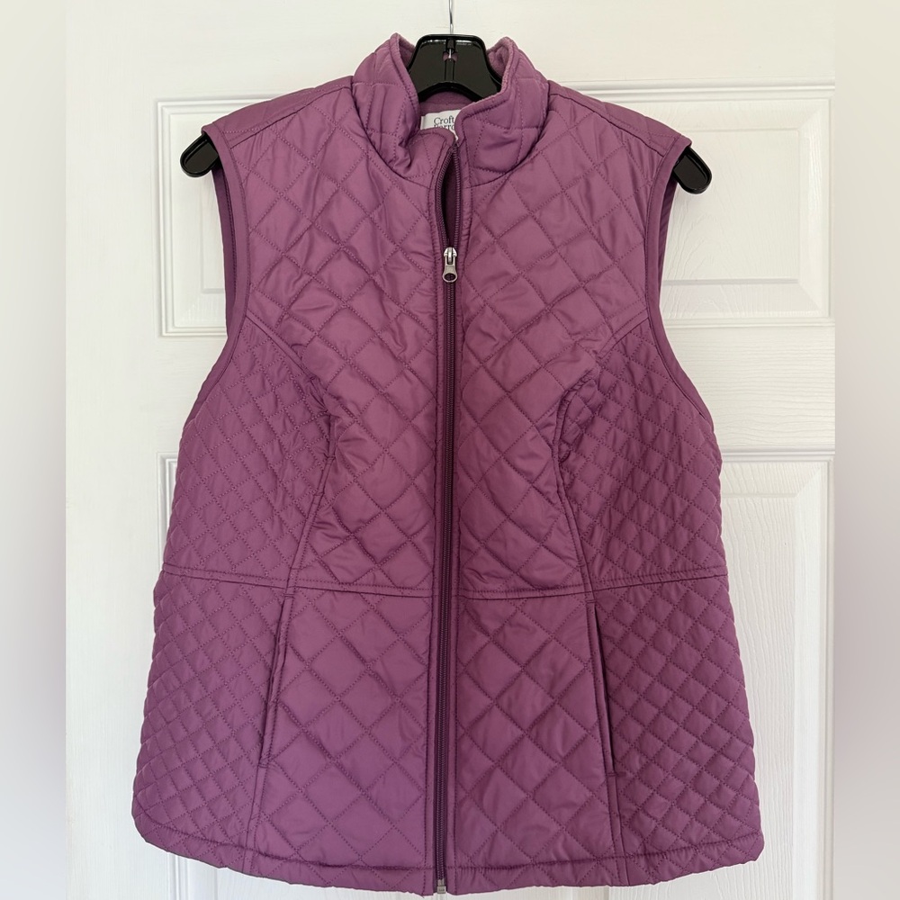 Croft & Barrow Women's Plum Quilted Vest